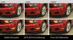 Diode Dynamics LED Sidemarkers For 2010-2014 Ford Mustang -Winnipeg Hid Store 10 14 mustang front sidemarker led collage color comparison r