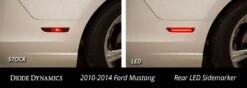 Diode Dynamics LED Sidemarkers For 2010-2014 Ford Mustang -Winnipeg Hid Store 10 14 mustang rear sidemarker led collage