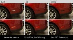 Diode Dynamics LED Sidemarkers For 2010-2014 Ford Mustang -Winnipeg Hid Store 10 14 mustang rear sidemarker led collage color comparison r