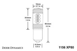 1156: Diode Dynamics XP80 Turn Signal LED Bulbs (Amber) -Winnipeg Hid Store 1156 xp80 dimensions 1