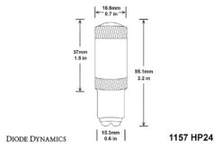 1157: Diode Dynamics HP24 Switchback Dual-Color Turn Signal LED Bulbs 10 1157: Diode Dynamics HP24 Switchback Dual-Color Turn Signal LED Bulbs -Winnipeg Hid Store 1157 hp24 dimensions