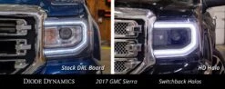 GMC Sierra 1500 2016-2018: Diode Dynamics Fitted LED Halos -Winnipeg Hid Store 17 gmc sierra switchback halos close collage 1
