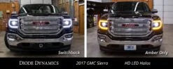 GMC Sierra 1500 2016-2018: Diode Dynamics Fitted LED Halos -Winnipeg Hid Store 17 gmc sierra switchback halos collage amber 1