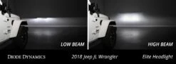 Diode Dynamics Elite LED Headlights For 2018-2024 Jeep JL Wrangler -Winnipeg Hid Store 2018 jeep jl wrangler headlight output collage 1