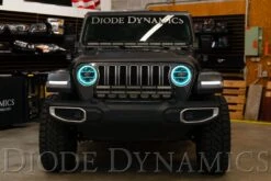 Diode Dynamics RGBW HD LED Halos For 2018-2024 Jeep JL Wrangler 10 Diode Dynamics RGBW HD LED Halos For 2018-2024 Jeep JL Wrangler -Winnipeg Hid Store 2018 jeep jl wrangler rgbw halo front teal 2