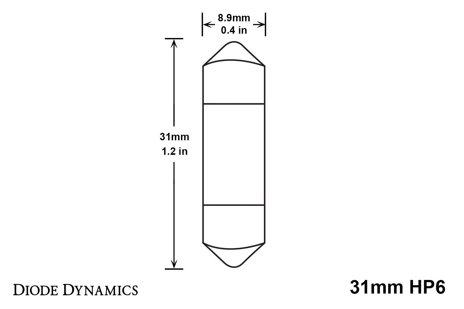 31mm: Diode Dynamics HP6 LED Bulbs 5 31mm: Diode Dynamics HP6 LED Bulbs - Image 3