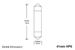 41mm: Diode Dynamics HP6 LED Bulbs -Winnipeg Hid Store 41mm hp6 dimensions