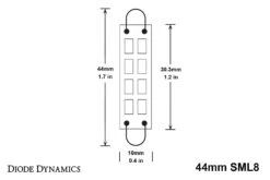 44mm: Diode Dynamics SML8 LED Bulbs -Winnipeg Hid Store 44mm sml8 dimensions