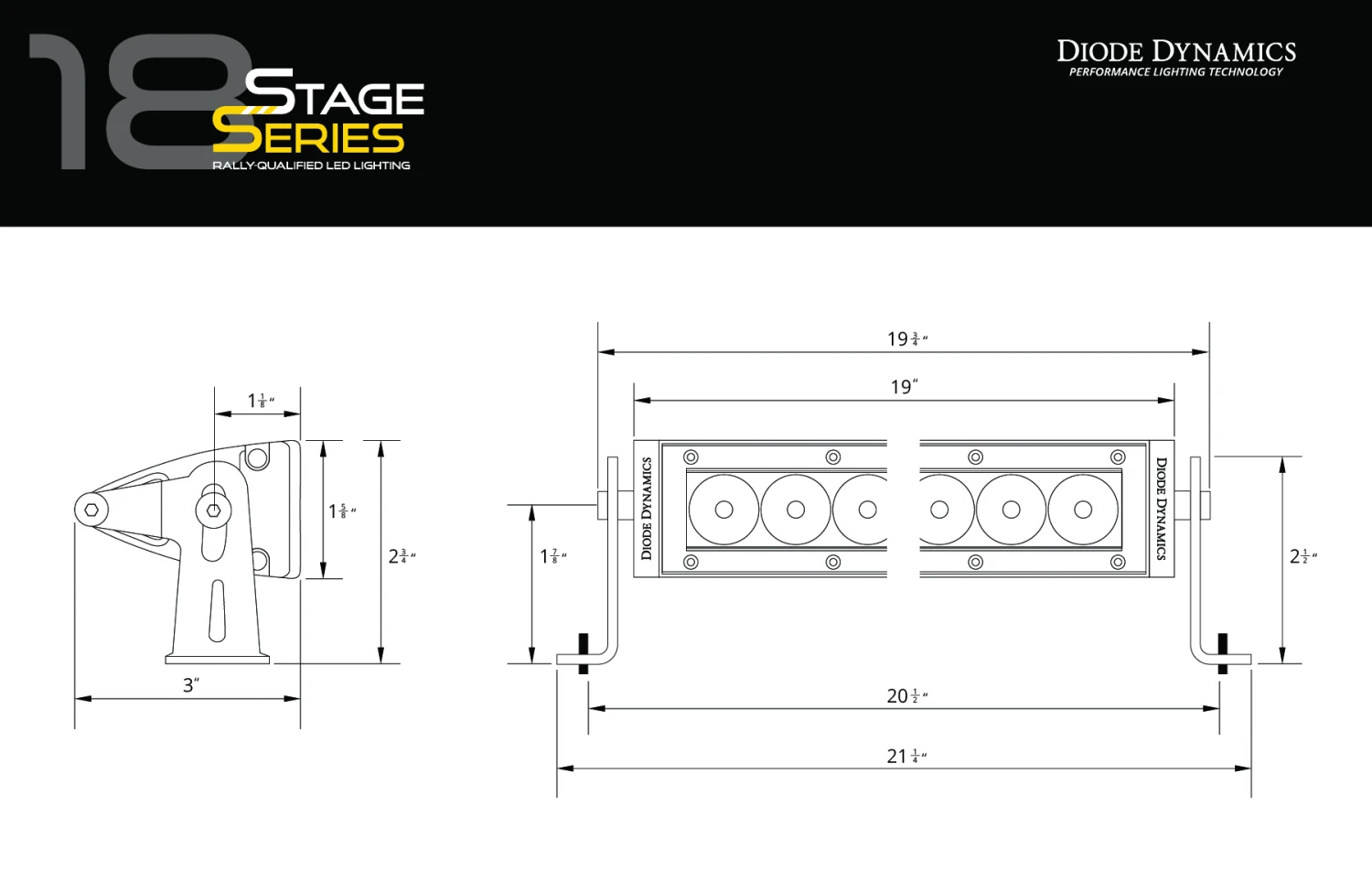 Diode Dynamics SS18 Stage Series 18″ White Light Bar 13 Diode Dynamics SS18 Stage Series 18″ White Light Bar - Image 11