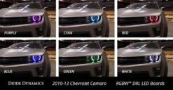 Chevrolet Camaro RS 2010-2013: Diode Dynamics Multicolor LED Boards (RGBW) -Winnipeg Hid Store camaro rgbw led board collage 1