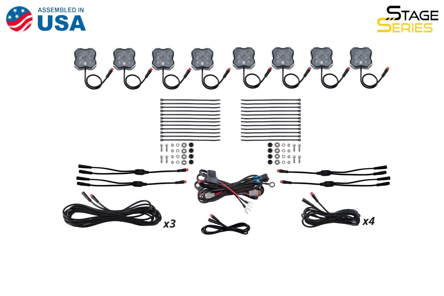 Diode Dynamics: Stage Series RGBW LED Rock Light (8-Pack) 4 Diode Dynamics: Stage Series RGBW LED Rock Light (8-Pack) - Image 2