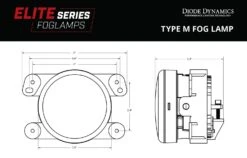 Diode Dynamics Elite Series Type M LED Fog Lamps 23 Diode Dynamics Elite Series Type M LED Fog Lamps -Winnipeg Hid Store elite series type m fog lamp dimensional drawing b