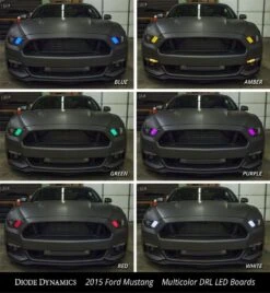 Ford Mustang 2015-2017: Diode Dynamics Multicolor DRL LED Boards (RGBW) 15 Ford Mustang 2015-2017: Diode Dynamics Multicolor DRL LED Boards (RGBW) -Winnipeg Hid Store multicolor drl led boards collage amber edit
