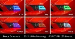 Ford Mustang 2013-2014: Diode Dynamics Multicolor DRL LED Boards (RGBW) -Winnipeg Hid Store rgbw led board collage 2